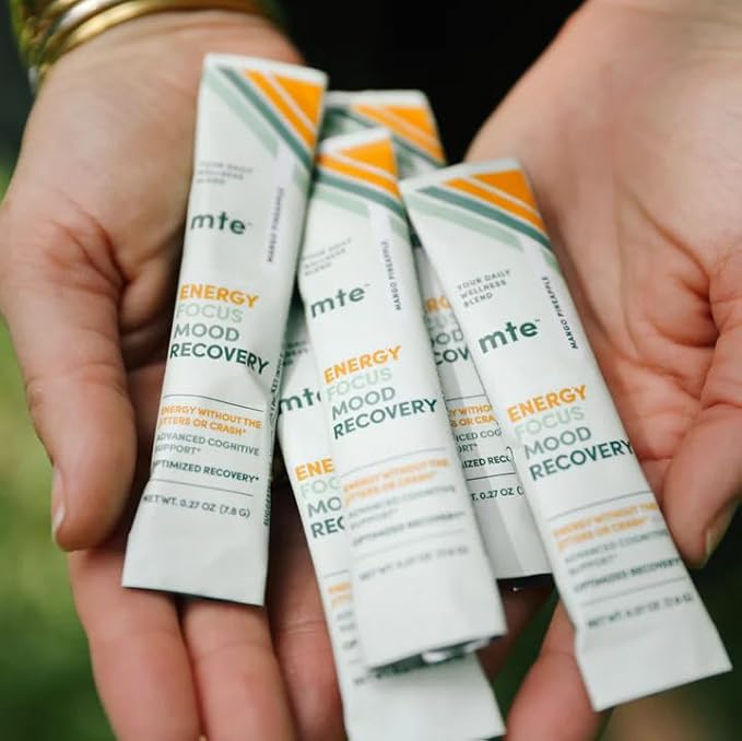 MTE Healthy Energy Drink Powder for Focus & Productivity | No Sucralose | No Caffeine | Nootropic Energy | Adaptogenic