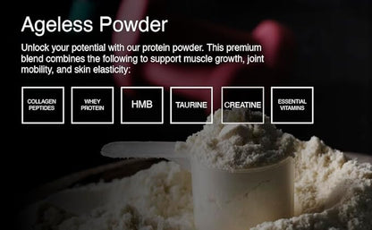 Chocolate Whey Protein Powder and Collagen Peptides for those over 40. Supports muscle building and joint health with 24g protein, creatine, HMB, and vitamins (30 Servings, Chocolate)