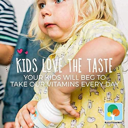 Great Tasting Chewable Kids Vitamins | Multivitamin for Kids with All-Natural Colors, Flavors, and Sweeteners | Includes Free Kids Vitamin PDF | Strawberry