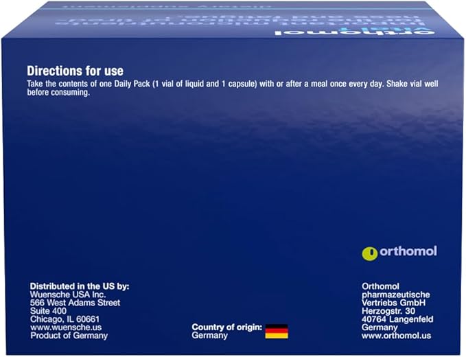 Orthomol Vital F Vial, Women's Multivitamin, 30-Day Supply, Vitamins A, B, C, D, E, K, Calcium, Iodine, Omega-3…