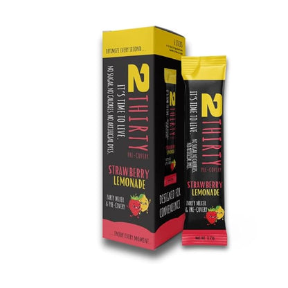 2THIRTY Hydration & Precovery Mixer | No Sugar, Zero Calories | Electrolyte Powder Packets + Vitamin B12, Aminos & Natural Herbs (6 Pack, Strawberry Lemonade)