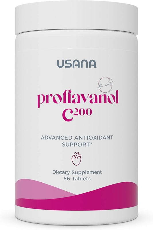 USANA Proflavanol C200 - Advanced Antioxidant with Bioflavanoids and Vitamin C for Heart Health - 56 Tablets - 28 Day Supply