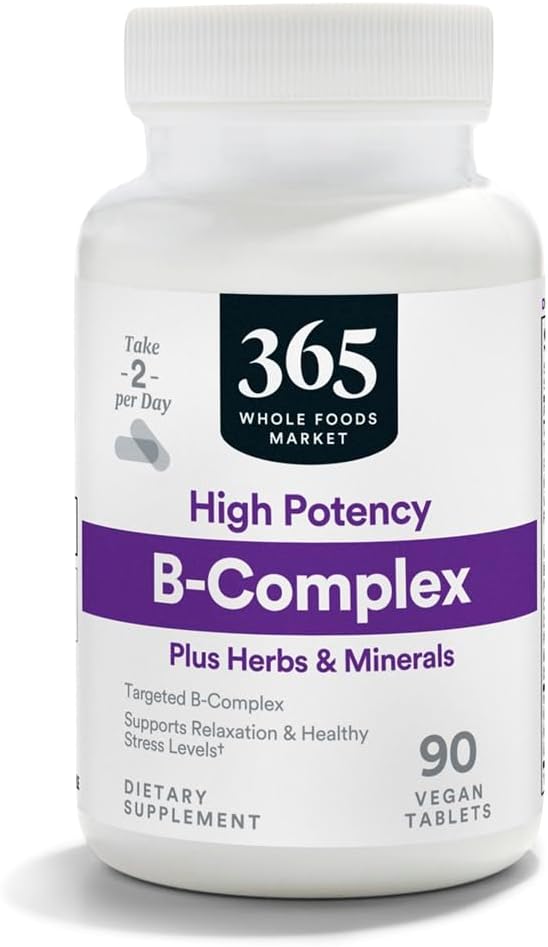 365 by Whole Foods Market, Vitamin B Complex Hi Potency Herbal Support, 90 Tablets