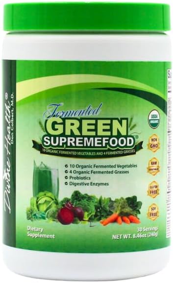 Divine Health Dr. Colbert, MD Superfood Package | 30 Servings of Green Supremefood & Red Supremefood 14 Organic and Fermented Green Vegetables and Grasses | 8 Organic Fruits