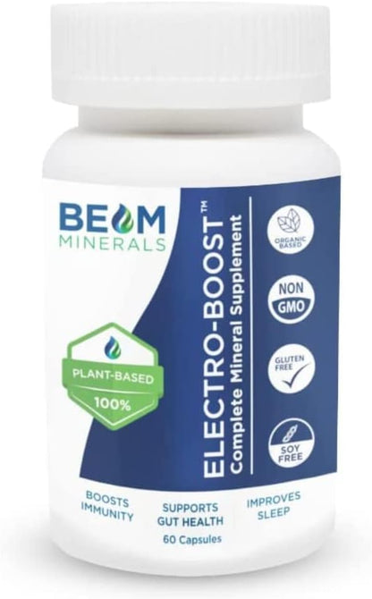 Complete Multi-Mineral Capsules - Electro-Boost Plant-Based Electrolytes and Micronutrients Capsules for Men and Women | Help to Boost Immunity, Support Gut Health and Improve Sleep | 60 Capsules