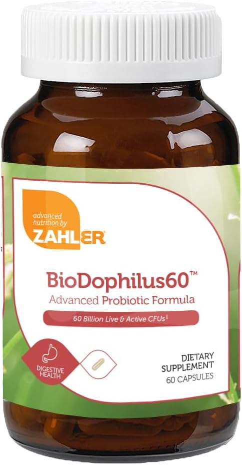 Zahler BioDophilus High Potency Probiotic Formula 60 Billion Live & Active CFUs - 60 Capsules
