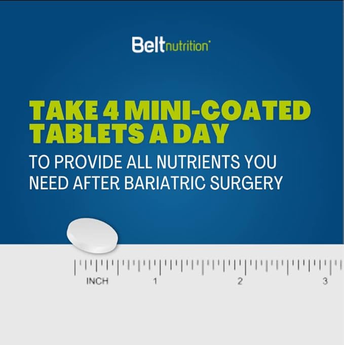 Belt +23 Bariatric Multivitamin and Multimineral Tables (Gastric Bypass, Sleeve Gastrectomy) with Iron - No Flavor - 1 Month Supply