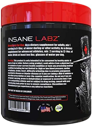 Insane Labz The Surgeon BCAA Recovery Powder - Branched Chain Amino Acid Post Workout Drink for Muscle Recovery - 30 Srvgs (30 Servings (Pack of 1), Fruit Punch)