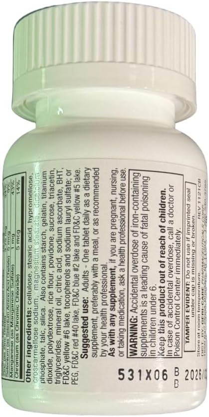 GeriCare One-Daily Multi-Vitamin & Minerals, Dietary Supplement Tablets, 100 Count (Pack of 2)