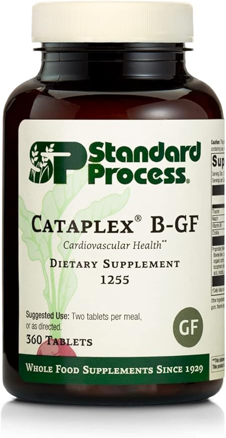 Standard Process Cataplex B GF - Gluten-Free, Whole Food Formula with Niacin, Vitamin B6, Thiamine, and Inositol, Supports Metabolic, Cardiovascular and Nervous System Health - 360 tablets