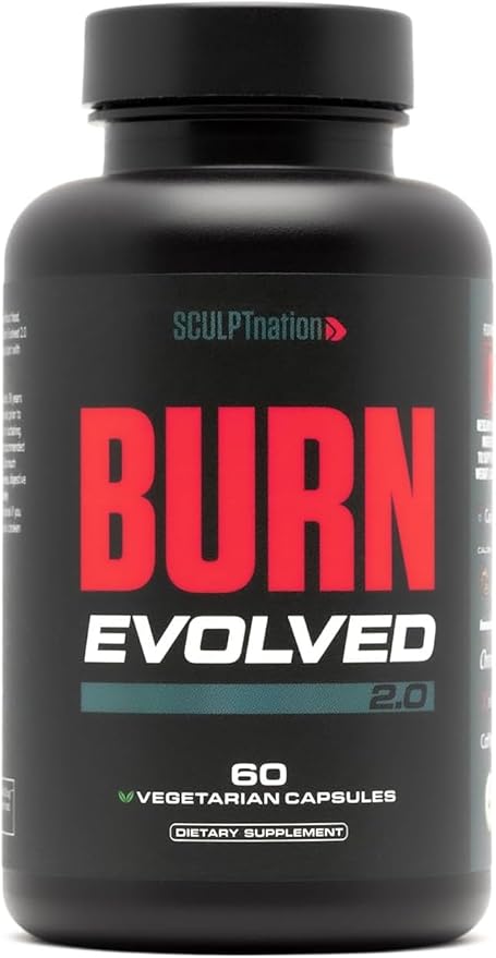 Sculpt Nation by V Shred Burn Thermogenic Fat Burner for Men & Women - Daytime Fat Burner Metabolism Booster - Premium Capsimax Cayenne Pepper, Chromax, Patented Ingredients - 60 Natural Veggie Pills