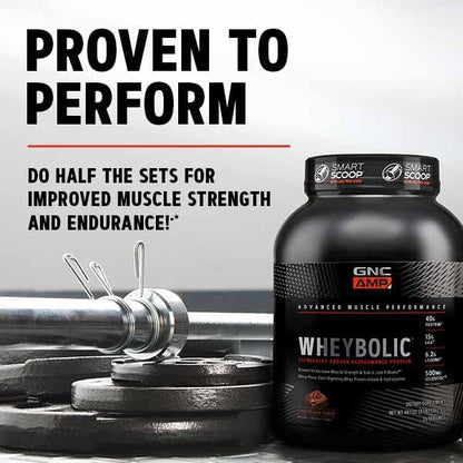 GNC AMP Wheybolic | Targeted Muscle Building and Workout Support Formula | Pure Whey Protein Powder Isolate with BCAA | Gluten Free | 25 Servings | Natural Vanilla