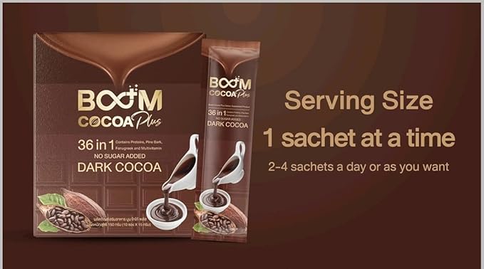 Boom Cocoa Plus 36-in-1 Multivitamins and Healthy Natural Extracts