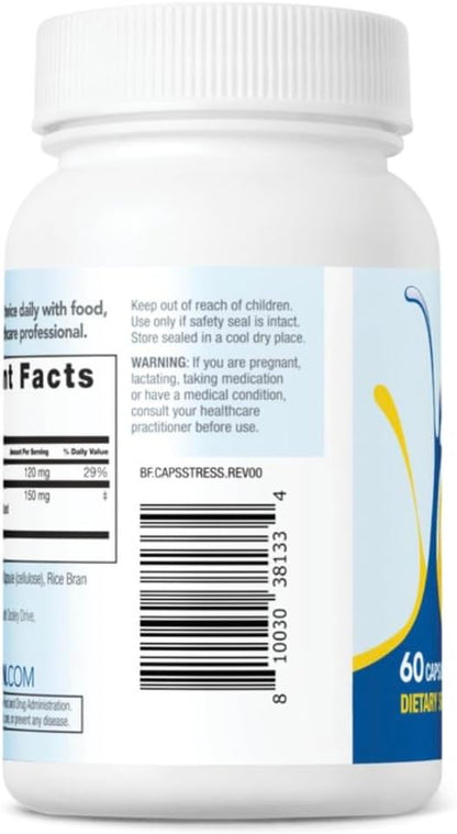 Bariatric Fusion Stress Support* | Vegan Supplement with Magnesium and Ashwagandha | Daily Vitamin for Women and Men | Gluten, Dairy and Soy Free | Non-GMO | 60 Capsules