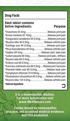 T-Relief Extra Strength Arthritis Pain Reliever Arnica +12 Natural Medicines for Joint Soreness Stiffness Aches, Quick Dissolving Pain Relief for Women & Men - 100 Tablets (4 Pack)