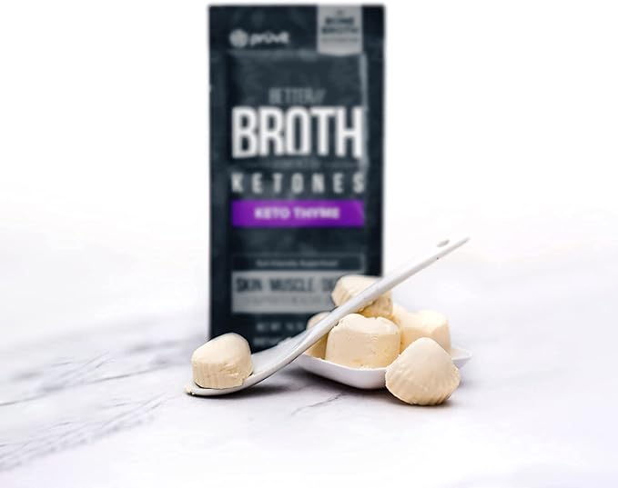 Pruvit Better Broth Keto Thyme for Joint Support, Muscle Recovery and for Improving The Appearance of Skin and Hair - 20 Count