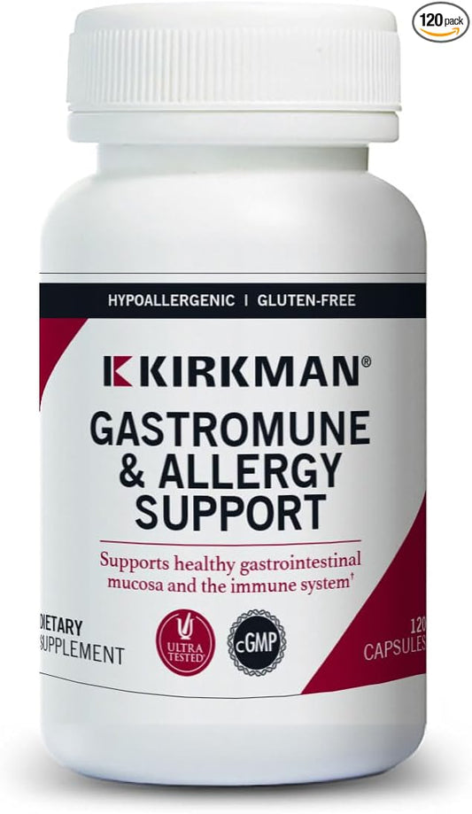 Kirkman Gastromune Allergy Support - Hypoallergenic-120 Vegetarian Capsules Gluten/Casein Free
