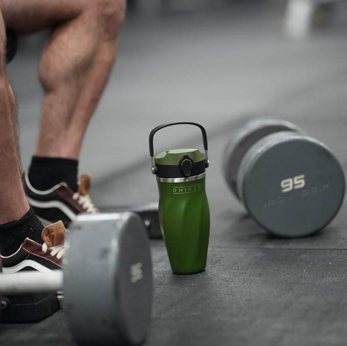 Shaker Bottle –26oz Double Wall Stainless Steel, No Mixing Tools Needed,Ideal for Protein Shakes,Water, Smoothies, Cocktails –Leak-Proof, Copper-Insulated, BPA-Free (Steel Commando)