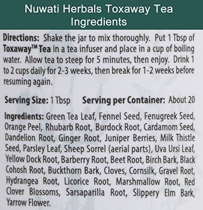 Toxaway Tea, Supports a Full Body Detox, Promotes Healthy Liver and Skin, 3 Ounces