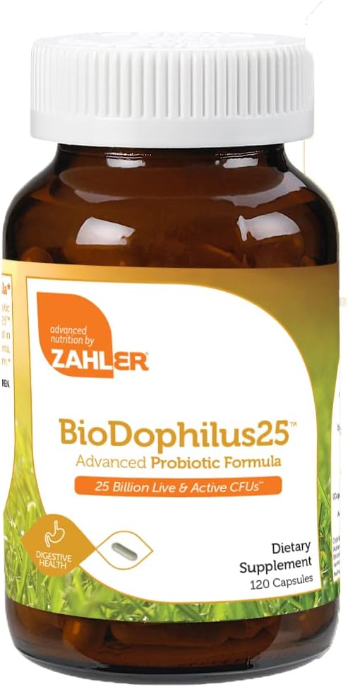 Zahler BioDophilus High Potency Probiotic Formula 25 Billion Live & Active CFUs - 120 Capsules