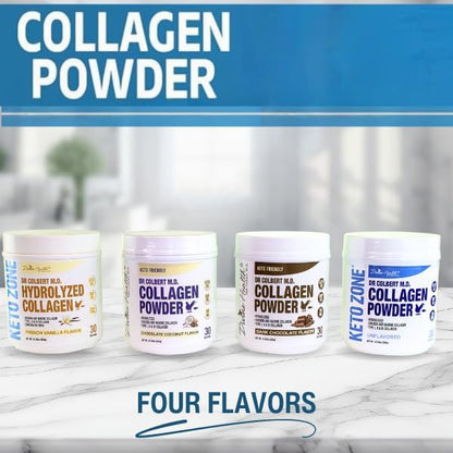 Divine Health Dr. Colbert MD Hydrolyzed Collagen Powder | Unflavored | Chicken & Marine Collagen Peptides | Hair, Skin and Nails Support