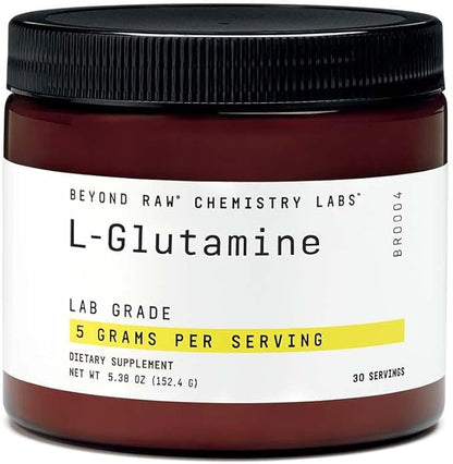 BEYOND RAW Chemistry Labs L-Glutamine Powder | Supports Muscle Function | 30 Servings