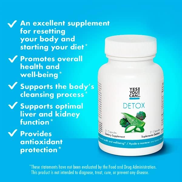 Yes You Can! Natural Detox Pills - Diuretic Cleanse with Electrolytes & Vitamins - Helps with Water Retention - Gluten-Free, 21 Capsules