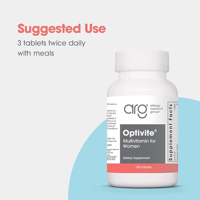 Optimox Optivite PMT Supplement - PMS Support Supplement for Women, Hormonal Balance, Womens Multivitamins, PMS Relief, Magnesium Supplement, Vitamin C and D3, Iron Tablets - 180 Count (Pack of 3)