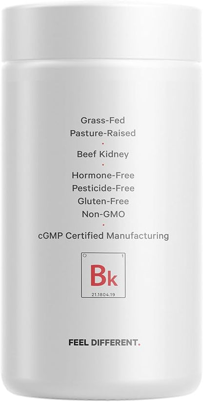 Codeage Grass Fed Beef Kidney Supplement - Freeze Dried, Non-Defatted, Desiccated Beef Kidney Glandulars Nutrition Bovine Pills – Pasture Raised Beef Vitamins for Kidney - Non-GMO -180 Capsules