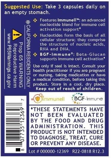 QNL Quantum Nucleotide Complex - Immune Support Supplement with Nucleotides & Beta Glucans - Organic Immunity Support - Natural Energy Supplement - 90 Plant-Based Capsules