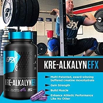 EFX Sports Kre-Alkalyn EFX | pH Correct Creatine Monohydrate Pill Supplement | Strength, Muscle Growth & Performance | 200 Servings, 400 Capsules