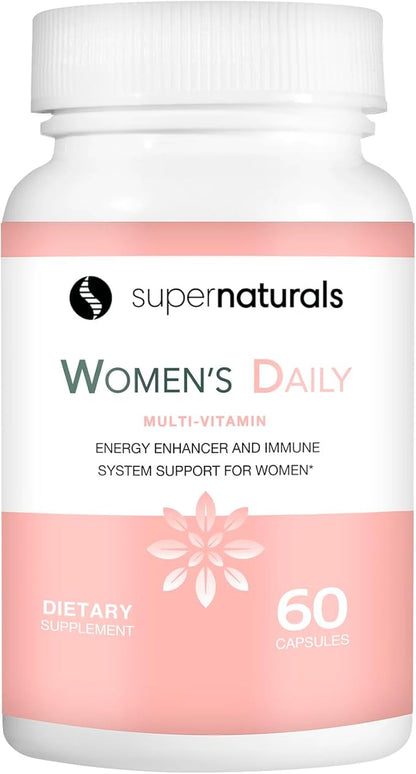 Super Naturals Health, Multivitamin for Women, Immune Defense Supplement Multivitamin Capsules, Vegan Supplements for Women - 60 Capsules