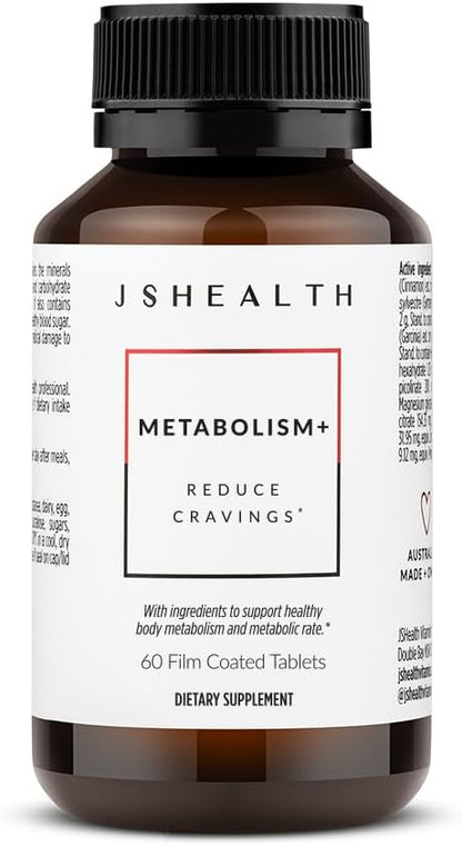 JSHealth Vitamins, Metabolism+ Formula, Healthy Natural Energy Support, Metabolism Maintenance Supplement (60 Capsules)