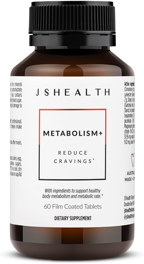 JSHealth Vitamins, Metabolism+ Formula, Healthy Natural Energy Support, Metabolism Maintenance Supplement (60 Capsules)
