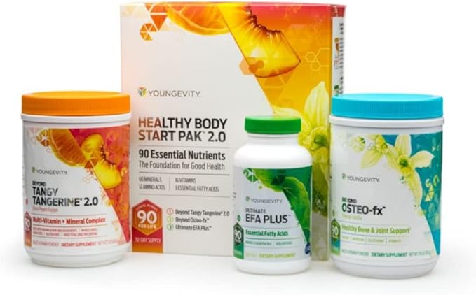 Healthy Body Start Pak 2.0 | Complete All-in-One Nutrition | 60 Minerals, 16 Vitamins, 12 Amino Acids, 6 Essential Fatty Acids | Whole Foods, Pre/Probiotics + Bone and Joint Formula | 30 Day Supply