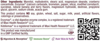 Maxi Health Yummie Oraldophilus - Acidophilus Probiotics - Tropical Flavor - 50 Chewies - Kosher