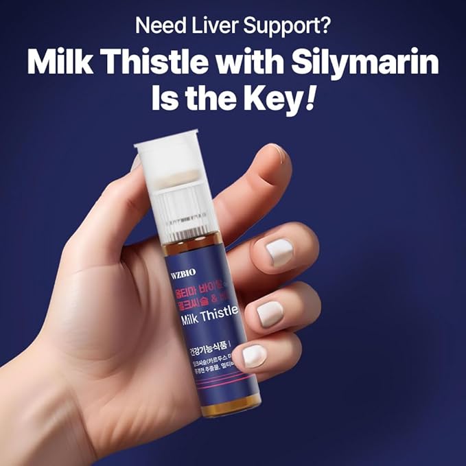 Optima Vital - Milk Thistle (Silymarin 130mg) for Liver Health, Liver Supplement, Stress Relief & Immune Support, with Vitamins B, C, D, E & Rhodiola, 10-Day Supply