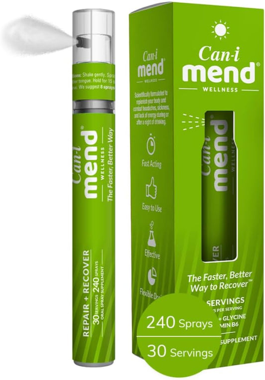 Post Party Relief Detox| Fast Acting Vitamin Spray | 30 Servings 240 Sprays | Natural Liver Support | Multi Vitamins A, E, B6 | Immune Support | After Drink Remedy | Can I Mend by Can-i Wellness