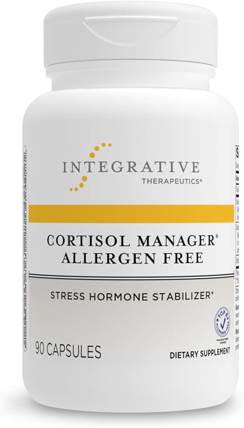 Integrative Therapeutics Cortisol Manager - Allergen-Free - Supplement with Ashwagandha and L-Theanine - Supports Relaxation & Calm to Support Restful Sleep* - 90 Tablets