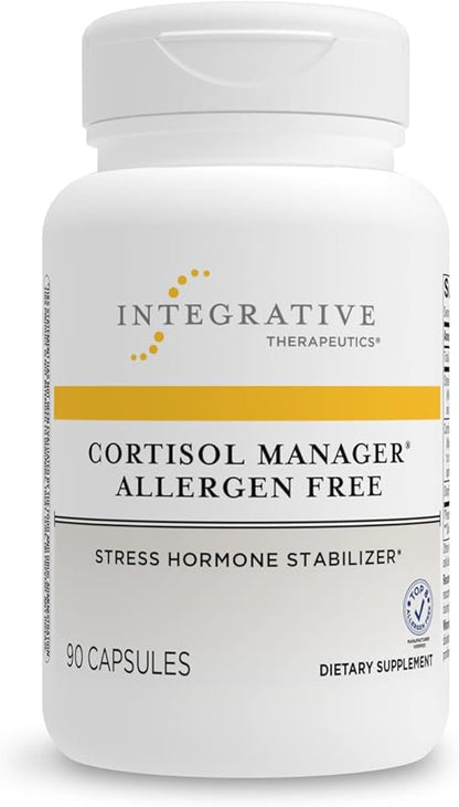 Integrative Therapeutics Cortisol Manager - Allergen-Free - Supplement with Ashwagandha and L-Theanine - Supports Relaxation & Calm to Support Restful Sleep* - 90 Tablets