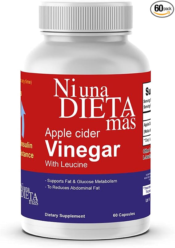 Reduce Abdominal Fat - Apple Cider Vinegar Capsules - Best for Weight Loss - NI UNA DIETA MÁS
