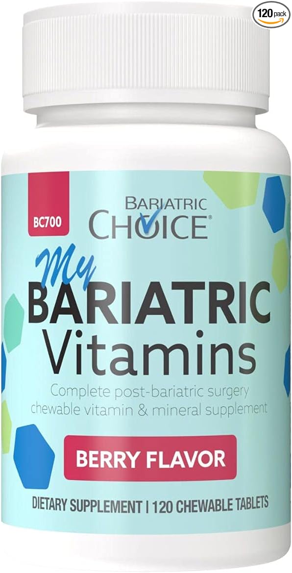 Bariatric Choice My Bariatric All-in-One Multivitamin Chewable with 300 mg of Calcium, Berry (120ct)