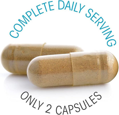 Silver Fern Whole Food Daily Multi Vitamin w/Trace Mineral Blend Supplement - 2 Bottles - 60 Vegicaps Each - 60 Day Supply - Natural, Non-GMO, Vegan, Multivitamin for Men & Women - Zero Synthetics