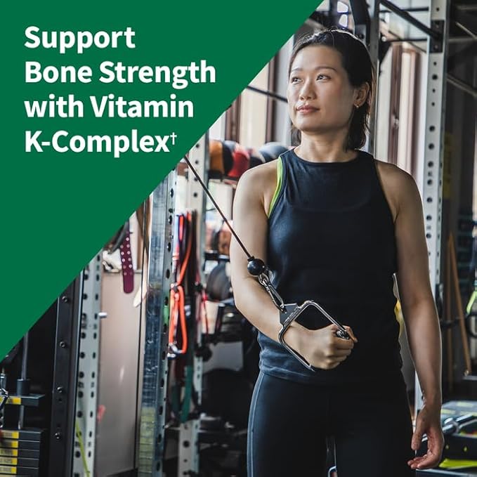 Garden of Life Vitamin K2 and K1, Vitamin Code Vegan K Complex Vitamin for Bone Strength and Heart Health, Vitamin K1 and K2, Omega Rich Flax Seed Oil, Trace Minerals, Probiotics, 60 Day Supply