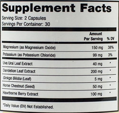 Capisette Water Retention Support - Reduces Swollen Feet, Ankles, and Legs - Reduce Swelling & Fluid Retention from Edema. Includes: Potassium, Dandelion Root, & More- Dietary Supplement (60 capsules)