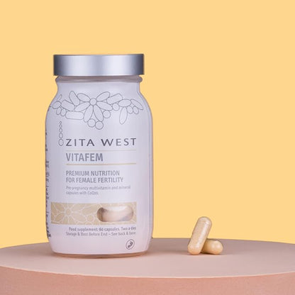 Vitafem Premium Fertility Supplement for Women - Prenatal Vitamins with Folate for Preconception Support - 60 Capsules (1 Month Supply)