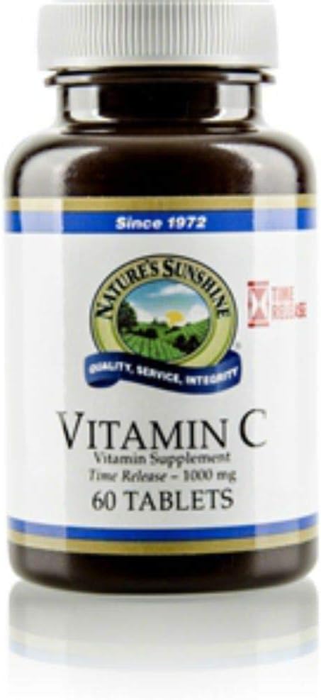 Nature's Sunshine Vitamin C 1000mg T/R, 60 Tablets | Time Release Vitamin C Supports the Immune System and Quenches Dangerous Free Radicals