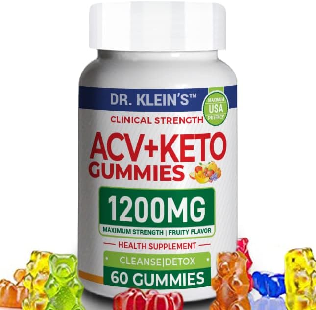 Keto ACV Gummies - Low-Calorie, Clinical Strength 1750mg, Apple Cider Vinegar Gummies with The Mother - Supports Advanced Weight Loss, Digestion, Cleansing - (120 Count)