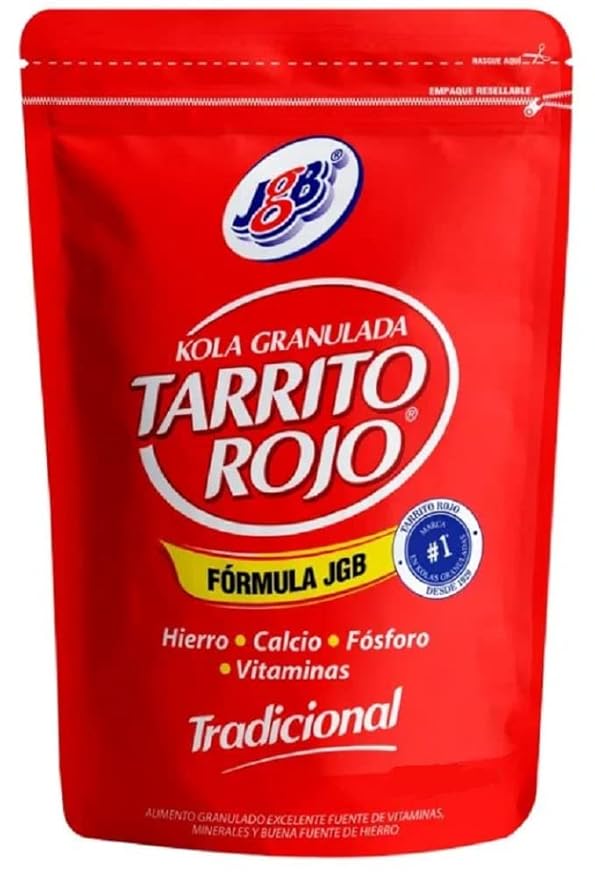 Scott's Emulsion Cherry Flavor (360 ml) with a Tarrito Rojo Multivitamin bag (80g)