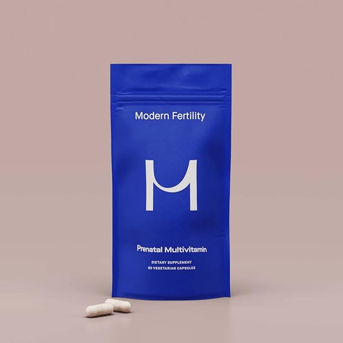 Modern Fertility Prenatal Multivitamin | Developed with OB-GYNs, Contains 12 Essential Nutrients for Support Before, During, and After Pregnancy, FSA HSA Approved | 30-Day Supply (60 Capsules)